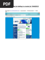 Vendors Guide For Bidding in E-Tender For TANGEDCO