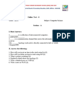 Online Test - 8: Grade: XII A Subject:Computer Science