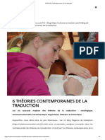 6 Théories Contemporaines de La Traduction PDF