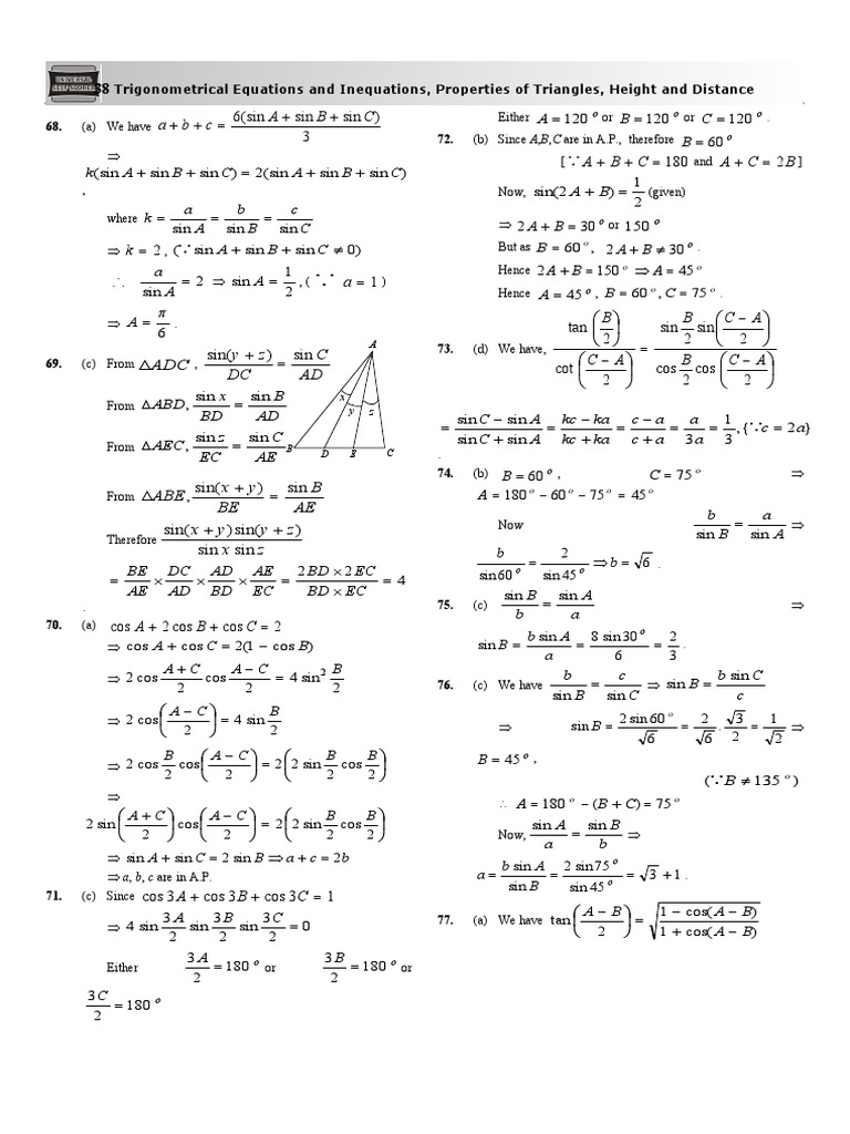 SOL. Trigono. EPH (PART 2) PDF Special Functions Trigonometric
