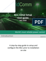 MLC Initial Setup User Guide: World's Most Reliable Power Control