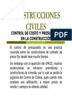 Control de costos y presupuesto en construcción civil