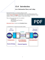 CH 0 Introduction: 0.1 Overview of Information Theory and Coding