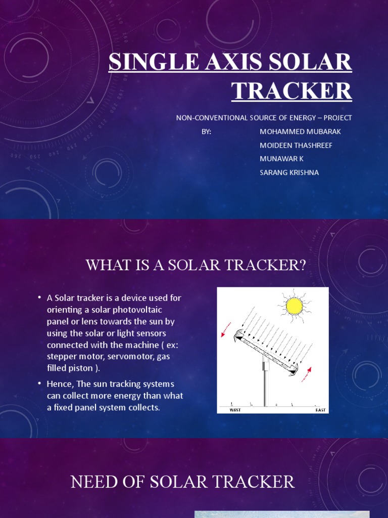 Single Axis Solar Tracker Overview | PDF