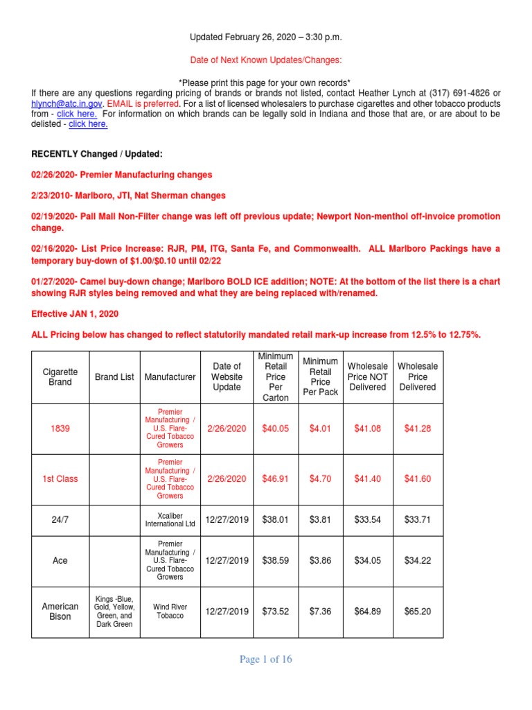 price of marlboro cigarettes by state Cigarette Minimum Pricing Laws: Brand Background, Product Lines, and Pack  Formats|Cigarette Minimum Pricing Laws