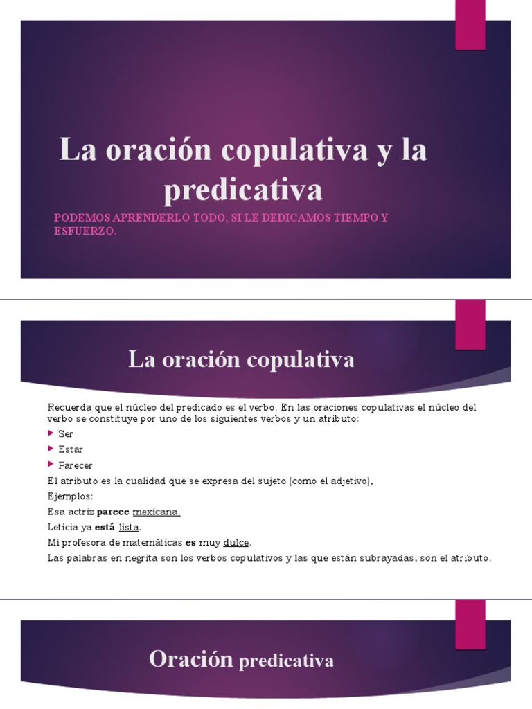 Diferencias entre oraciones copulativas y predicativas | PDF | Artes ...