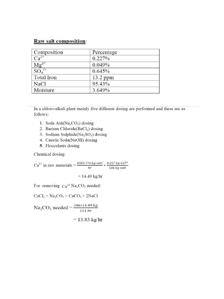 Chemical Dosing Calculation PDF