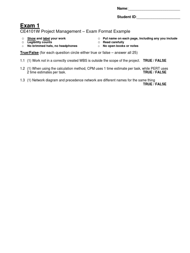 Sample Exam For Website | PDF | Business