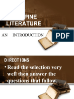 Philippine Literature: An Introduction
