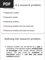 Elements of A Research Problem