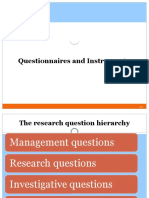 Questionnaires and Instruments