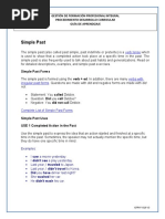 Simple Past: Gestión de Formación Profesional Integral Procedimiento Desarrollo Curricular Guía de Aprendizaje