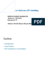 Linux (Fedora or Slackware) CPU Scheduling