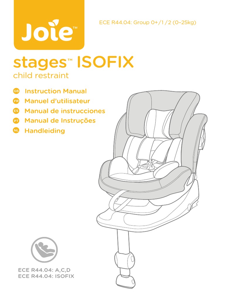 Joie StagesISOFIXmanual GB 20170512 PDF PDF Seat Belt