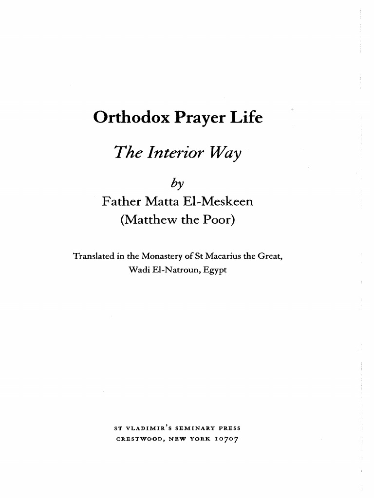 Orthodox Prayer Life PDF | PDF | Prayer | Soul