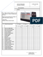 Check List Maquina Autonoma