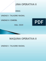 Semana 1-Taladro Radial, Esmeril-Maq Operativa II PDF