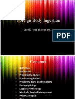 Foreign Body Ingestion: Leano, Fides Beatrice D.L