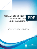 Reglamento de Instituciones de Educacion No Gubernamentales 1 PDF