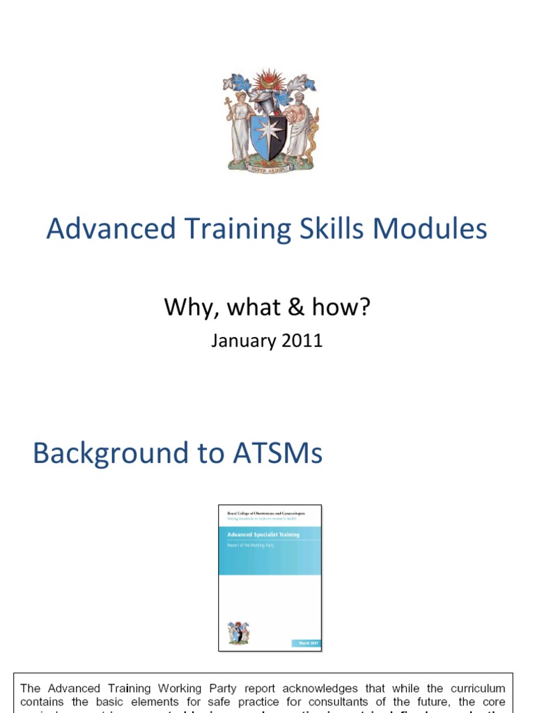 Advanced Training Skills Modules: Why, What & How? | PDF | Gynaecology ...