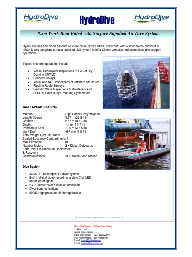Offshore Utility Boat with Dive System | PDF | Computers