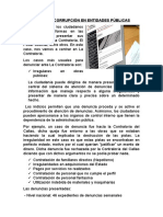 Actos de Corrupción en Entidades Públicas