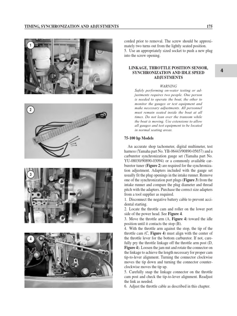 Throttle Position Sensor Adjustment Guide | PDF | Throttle | Carburetor