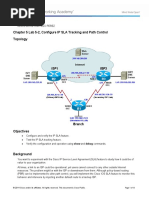 Chapter 5 Lab 5-2, Configure IP SLA Tracking and Path Control Topology