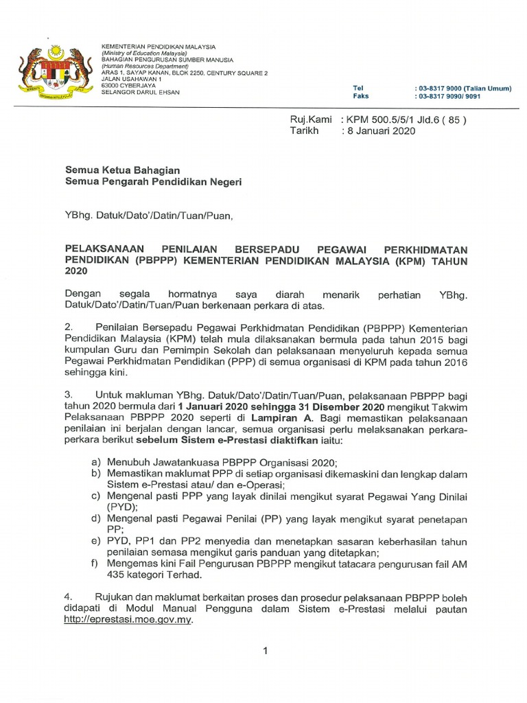 Pbppp eprestasi.moe.gov.my PBPPP 2022: