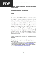 Download Exploring Muslim Entrepreneurs Knowledge and Usage of Islamic Financing by Badiuzzaman Fahami SN47050011 doc pdf