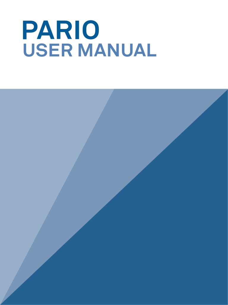 Pario Manual | PDF | Particle Size Distribution | Viscosity