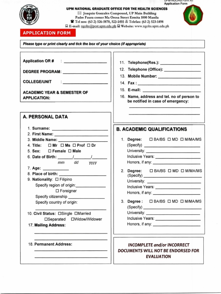 Application Form | PDF