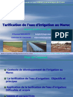 Tarification de L'eau D'irrigation Au Maroc