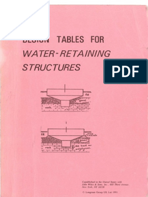 Ian Batty Design Tables For Water Retaining Structures PDF | PDF 