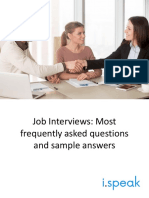 Job Interviews - Most Frequently Asked Questions and Sample Answers