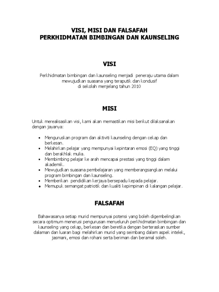 5 Visi Dan Misi Pdf