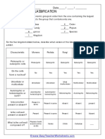 answer key to taxonomy