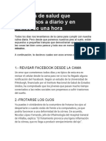 5 Errores de Salud Que Cometemos A Diario y en Menos de Una Hora