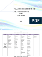 RPT Pembukaan Semula Sekolah 2020: Yearly Scheme of Work (SJK) Cefr Year 4