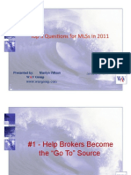 Top 5 Questions For Mlss in 2011: W V Group