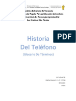 Historia Del Telefono (Glosario) Mariher Rueda