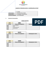 Calendario anual de expresión escrita 4to