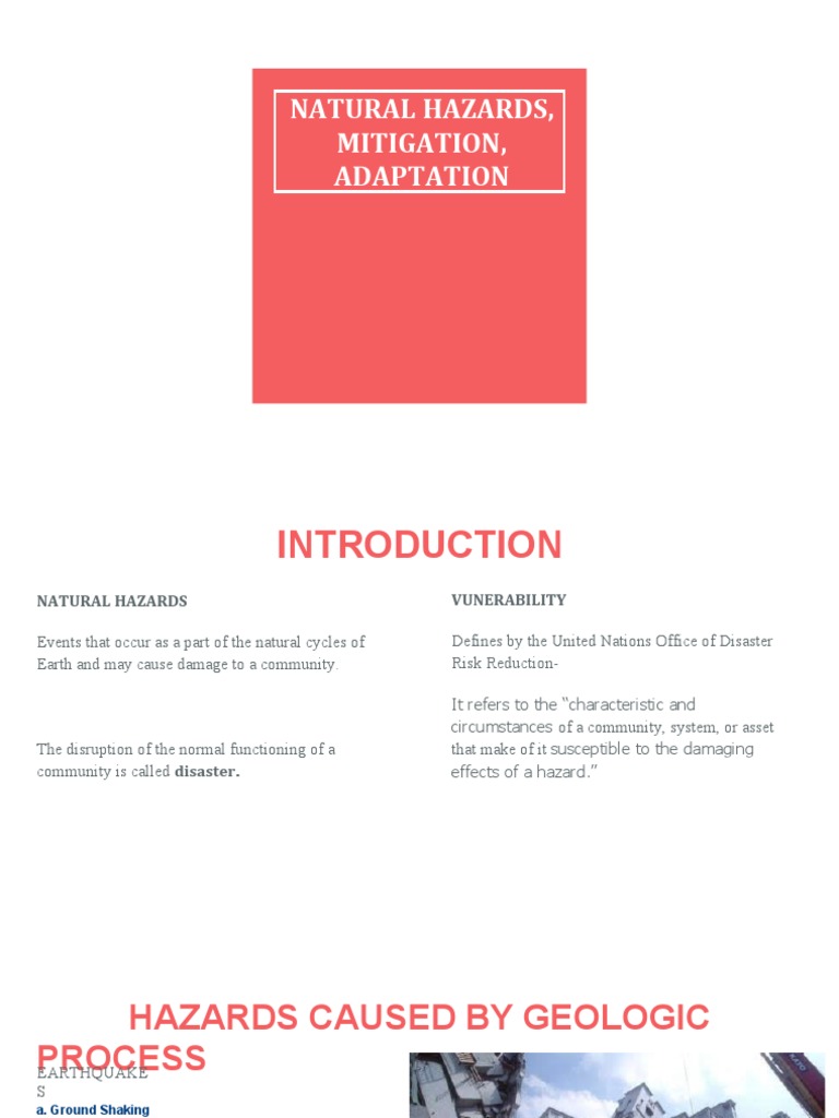 Natural Hazards Mitigation Adaptation Pdf Natural Hazards Volcano