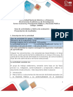 Guía de Actividades y Rúbrica de Evaluación - Fase 4 - Presentación de Resultados