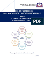 Procedures Decaissement PIP - Manuel - de - Procedures - Tome I PDF