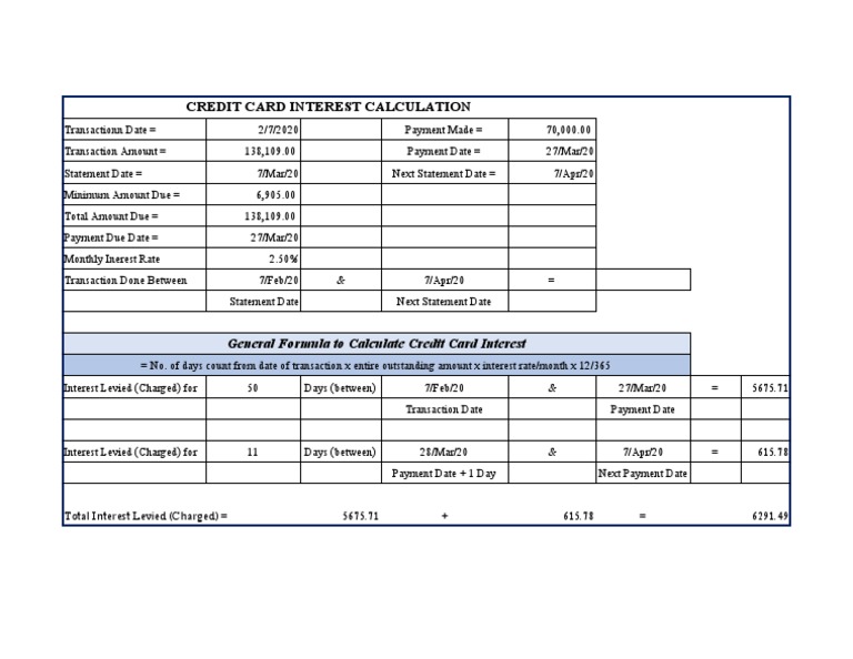 Credit Card Interest Calculation Guide | PDF | Finance & Money Management