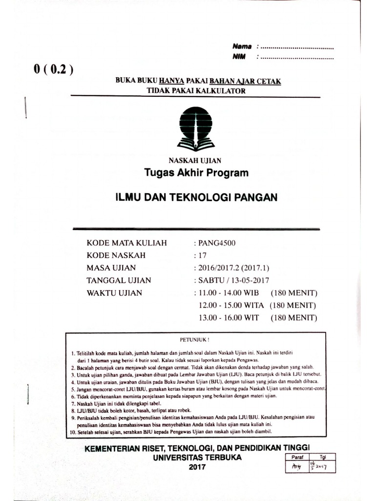 Ilmu Dan Teknologi Pangan | PDF