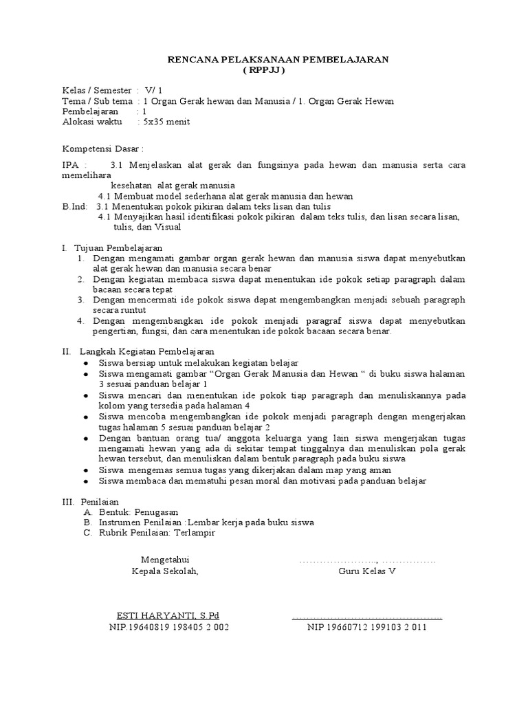 CONTOH RPP PJJ Rev | PDF