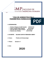 Informe 1-Vías de Administración y Parámetros Farmacocinéticos