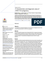CT Characteristics and Diagnostic Value of COVID-19 in Pregnancy